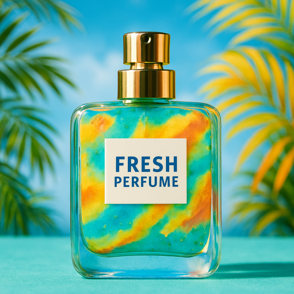 Fresh perfume bottle